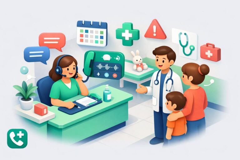 service de télésecrétariat spécialisé pour pédiatres : accueil chaleureux des parents et gestion efficace des urgences médicales.