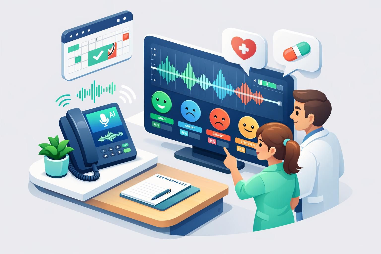 découvrez comment la détection d'émotions par intelligence artificielle révolutionne l'accueil téléphonique médical en améliorant l'écoute et la prise en charge des patients.