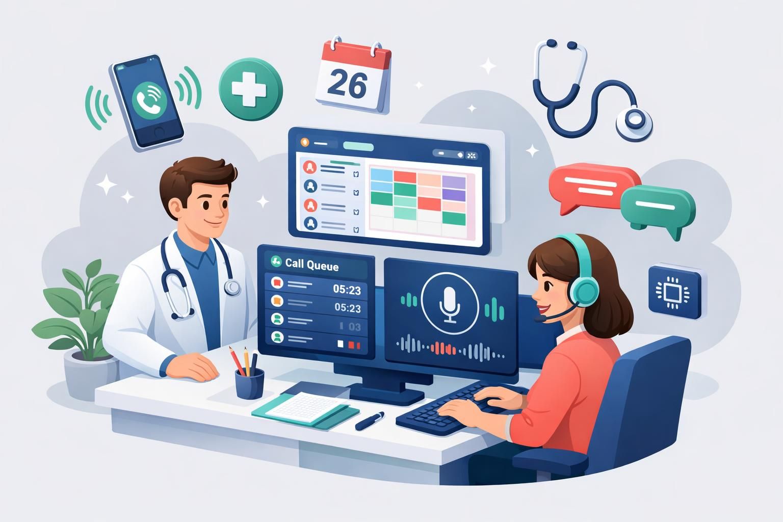 découvrez les 8 meilleures solutions professionnelles de standard téléphonique médical à comparer en 2026 pour optimiser la gestion des appels dans votre établissement de santé.