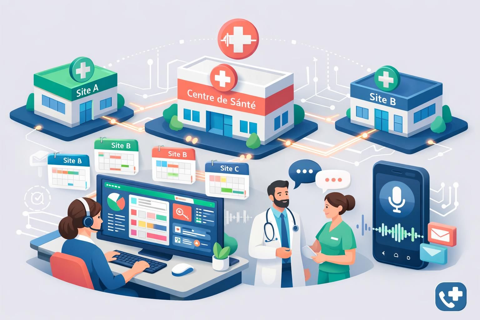 optimisez la gestion de votre secrétariat médical pour centre de santé multisite et multipraticiens avec des solutions adaptées et efficaces.